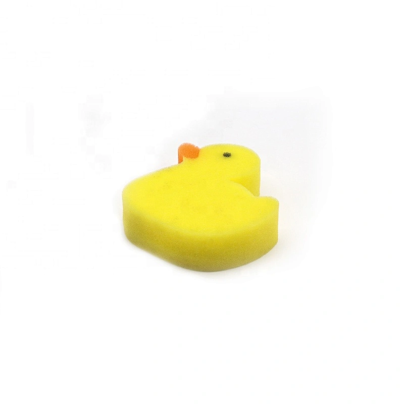 China Manufacturer Sells Eco-friendly Harmless Duck Shape Baby Bath Sponge Foam Soft Toy