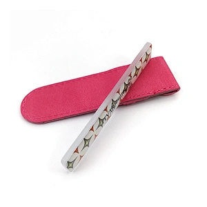 Promotional Art Printed Glass Manicure Polishing Nail File with case