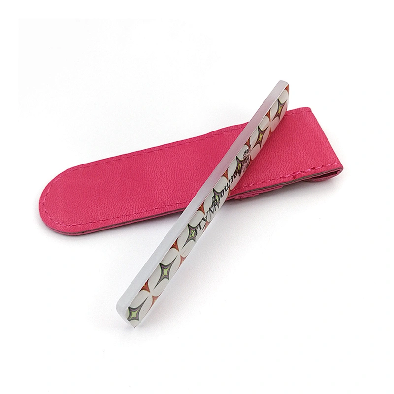 Promotional Art Printed Glass Manicure Polishing Nail File with case