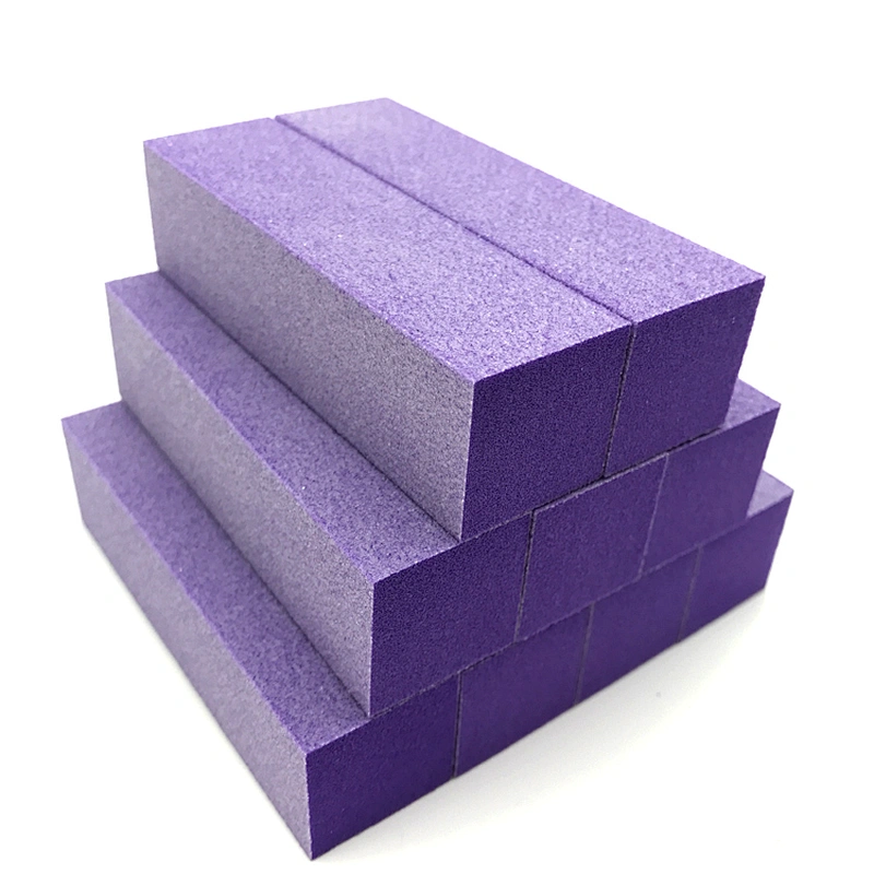 Purple Nail Polishing Buffer Shiner Sanding Block Eva Nail File Sponge nail buffer