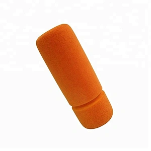 High quality custom flocked sponge foam handheld microphone or pedestal microphone head cover windscreen