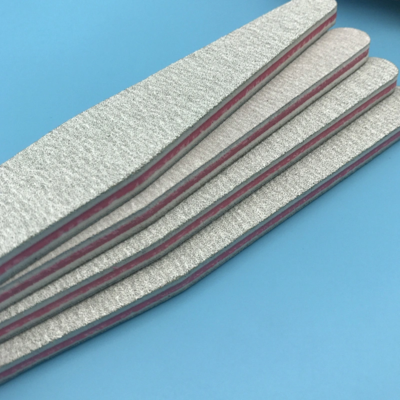 High quality foam Emery Board Pedicure File Diamond Zebra reusable finger abrasive Nail File