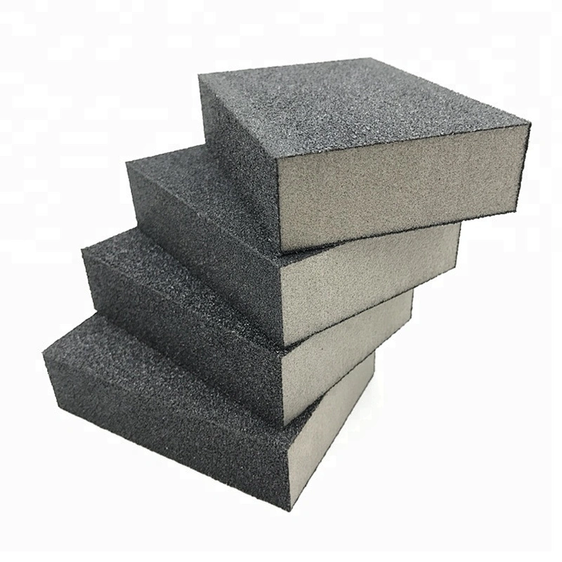 Custom 80 100 120 140 160 180 200 Grit Metal Rusts Removal Stainless Steel Polishing Abrasive Sanding Block Sponge Cleaner