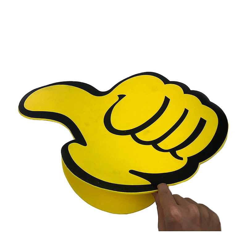 Funny Cute Party supplies sports fans eva foam hand cheering mitt custom logo print big cheering foam finger hand with thumb