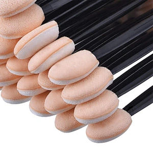 China Supplier Beauty and Personal Care Cosmetic Tools Disposable Double Side Sponge Tip Eyeshadow Applicator Makeup Brushes Set