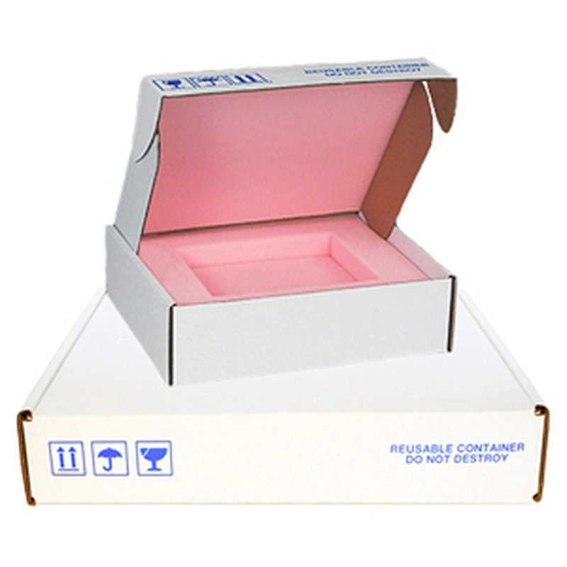 Anti-Static Foam-Lined Corrugated Laptop Box - White noise acoustic panel acoustic panels studio foam