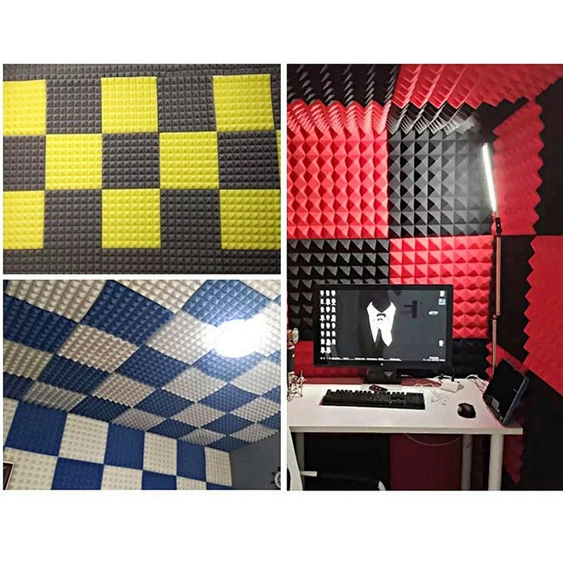 Blue color Acoustic Pyramid Foam Panels 4x8 Sound Insulation acoustic panel colored acoustic foam
