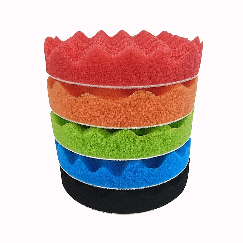 Black Waffle Buffing Side Pads car care foam buffing pad polyurethane car polishing pad auto foam buffing pad for polish