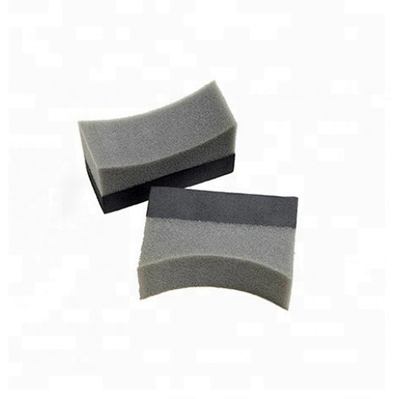 Moon Shape Custom wholesale foam wax pad Car Tire Dressing Foam Applicator tyre waxing sponge pads