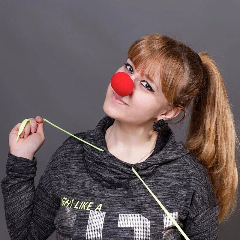 Red Foam Custom colored Christmas clown nose