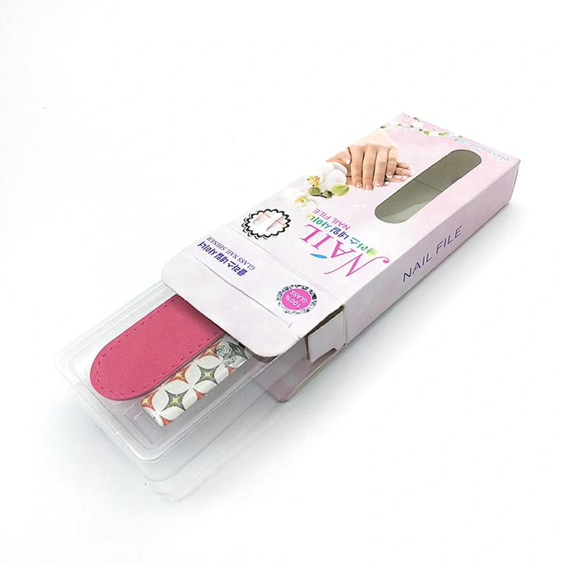 Promotional Art Printed Glass Manicure Polishing Nail File with case