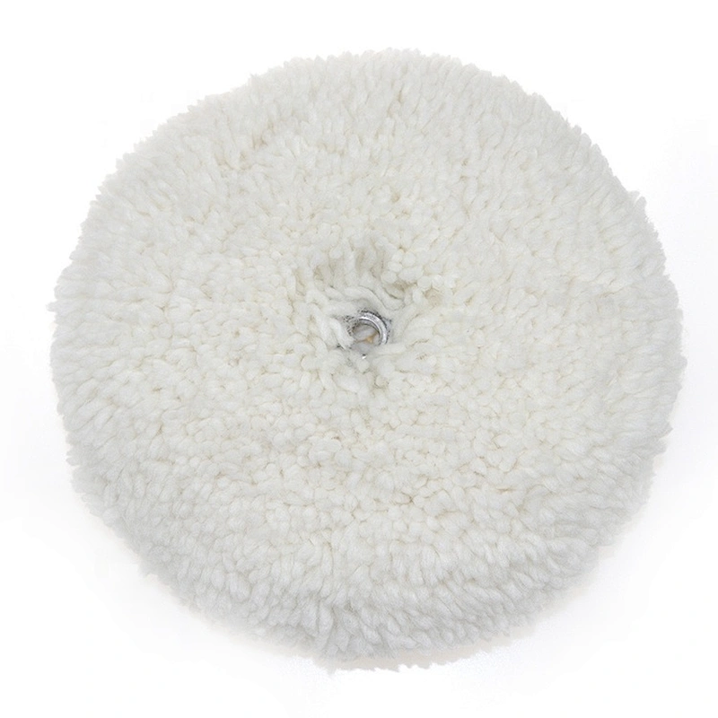 China Factory Car Care Products Professional Double-sided Lamb Wool Buffing Pad Wheel Auto wool polishing pad for car
