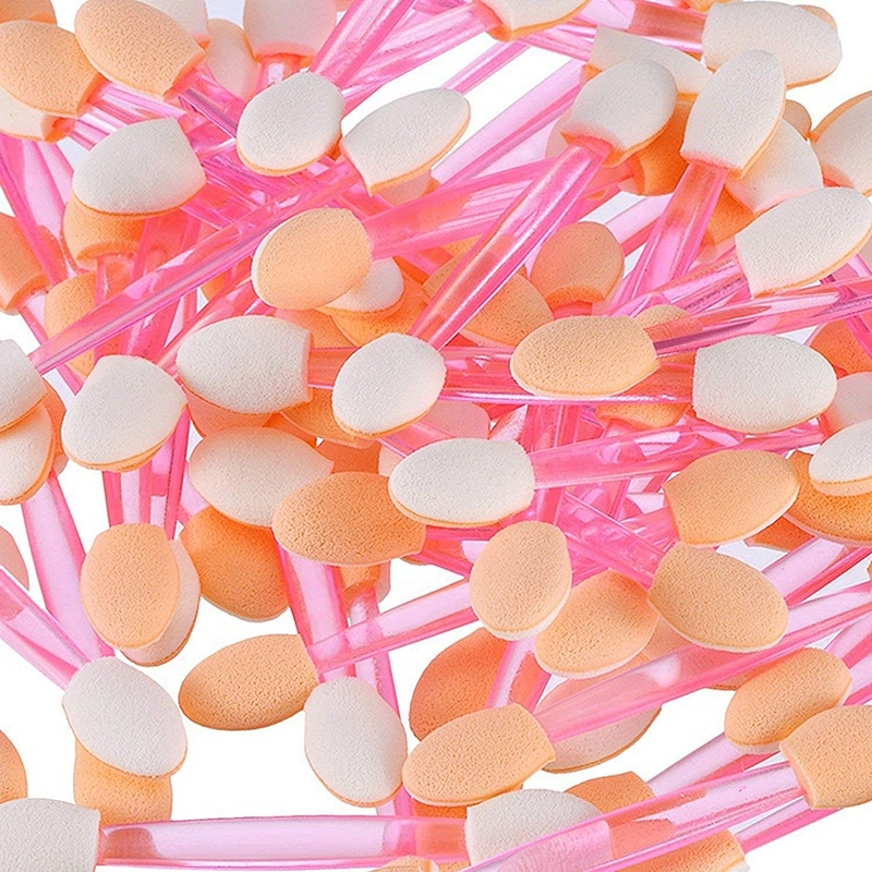China Supplier Beauty Care Cosmetic Makeup Tools Disposable Two Heads Sponge Tip Eyeshadow Applicators Makeup Brushes Set