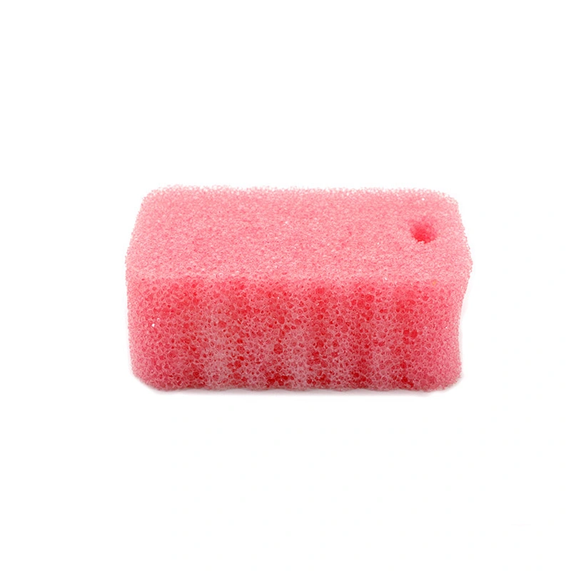 Pink kitchen cleaning scrubber block thick handle dish scrub pads non abrasive heavy duty sponge scouring pad