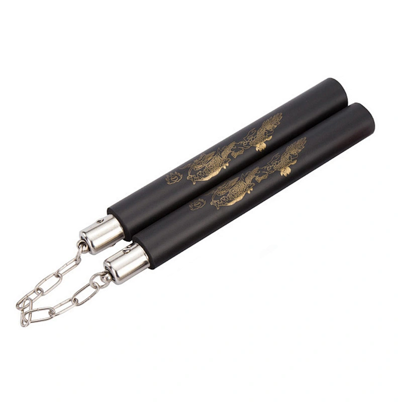 Dragon EVA Sponge Nunchakus with Stainless Steel Chain Martial Arts Weapons Kungfu Nunchucks