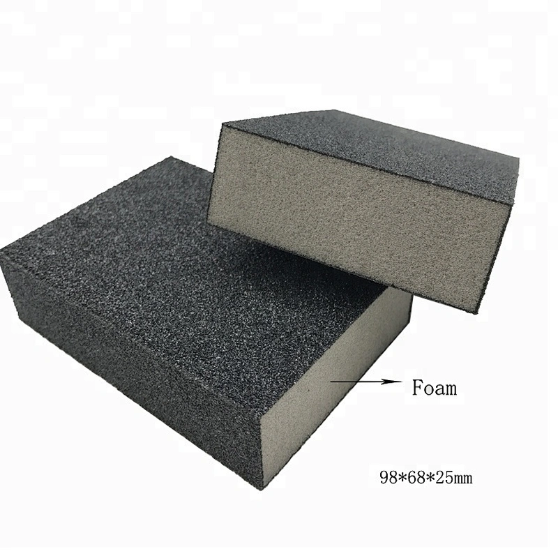 Custom 80 100 120 140 160 180 200 Grit Metal Rusts Removal Stainless Steel Polishing Abrasive Sanding Block Sponge Cleaner