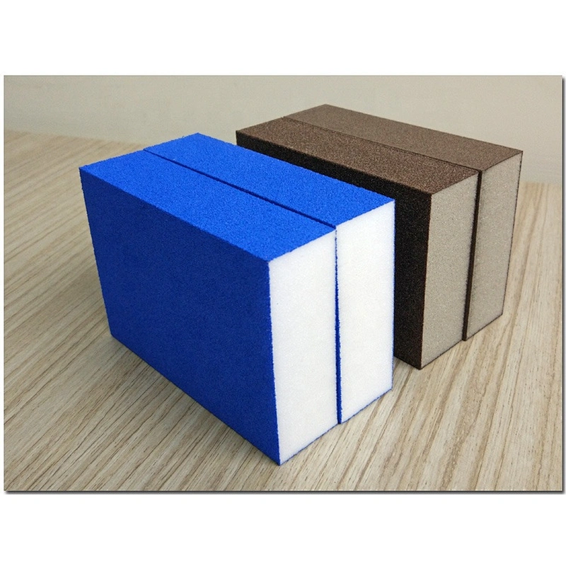 China Supplies Hand Polishing Tools 60 80 100 120 Grit  Abrasive Sanding Sponge Block for Wood Plastic Stainless Steel Drywall