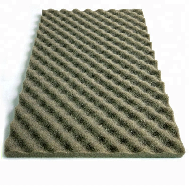 Egg crate wave shaped surface acoustic foam panels
