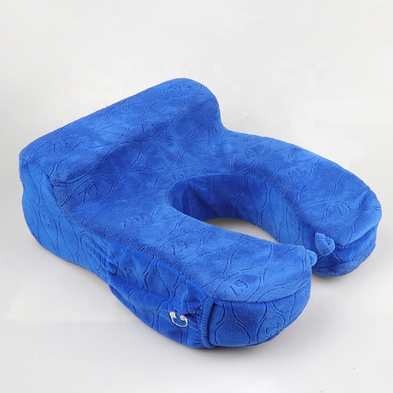 Custom logo ergonomic comfort adult car seat neck support headrest rest pillow u-shape airplane travel neck pillow for traveling