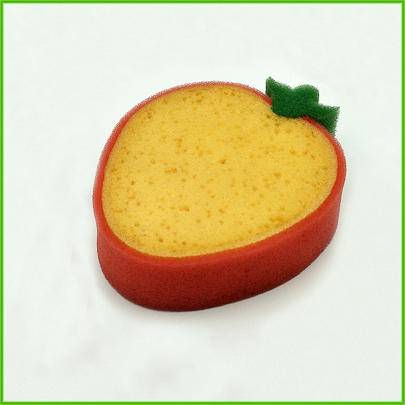 wholesale custom child foam coral bath sponge baby fruit shape bath sponge Strawberry & Orange Shaped  sponge bath mat for kids