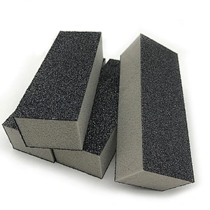 Abrasive Tools Gray Color Three-Sided Mini Hand Polishing Buffing Foam Sanding Blocks