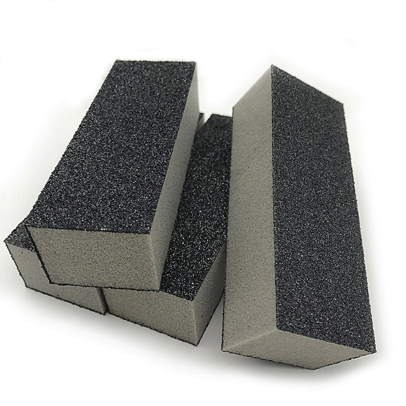 Abrasive Tools Gray Color Three-Sided Mini Hand Polishing Buffing Foam Sanding Blocks