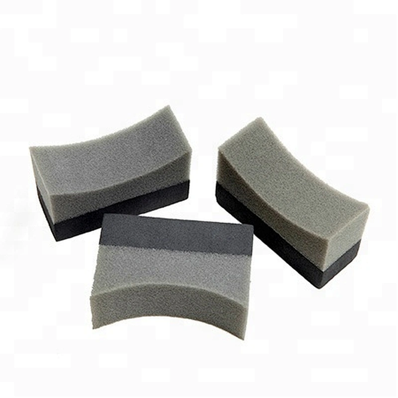 Moon Shape Custom wholesale foam wax pad Car Tire Dressing Foam Applicator tyre waxing sponge pads