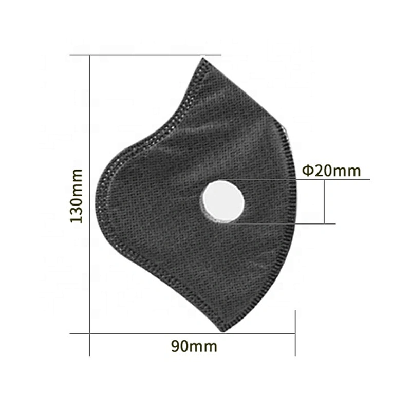 SPONDUCT 5 Layer Replacements Parts Activated Carbon Filters Mesh Neoprene Cycling Facemask Bicycle Filter