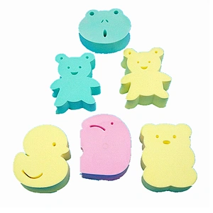 Animal Bear Shaped Baby Kids PVA Sponge Toys synthetic hydrophilic soft bath sponge natural baby cute bath sponge