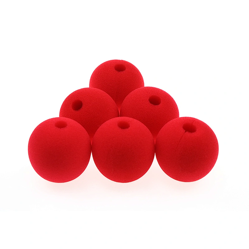 Color customizable party sponge circus clown nose cheap red foam clown nose