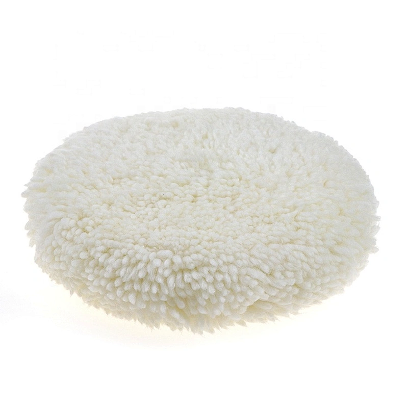 China Factory Car Care Products Professional Double-sided Lamb Wool Buffing Pad Wheel Auto wool polishing pad for car