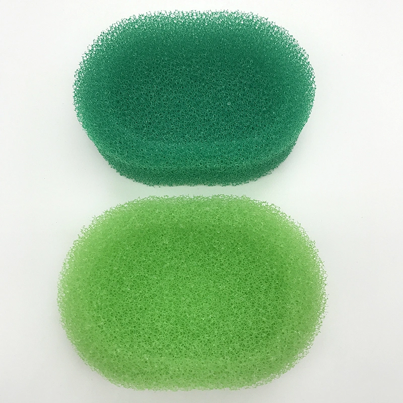 Green multipurpose soap box holder manual sponge cleaning brush pad for bathroom