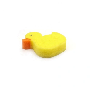 China Manufacturer Sells Eco-friendly Harmless Duck Shape Baby Bath Sponge Foam Soft Toy