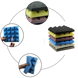 wholesale fire retardant soundproofing tiles high density music recording studio foam pyramid soundproof acoustic foam panels