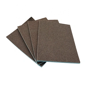 Emery Aluminium Oxide Silicon Carbon Abrasive Sponge Foam Sanding Hand Polishing Pad For Wood Metal Stainless Steel