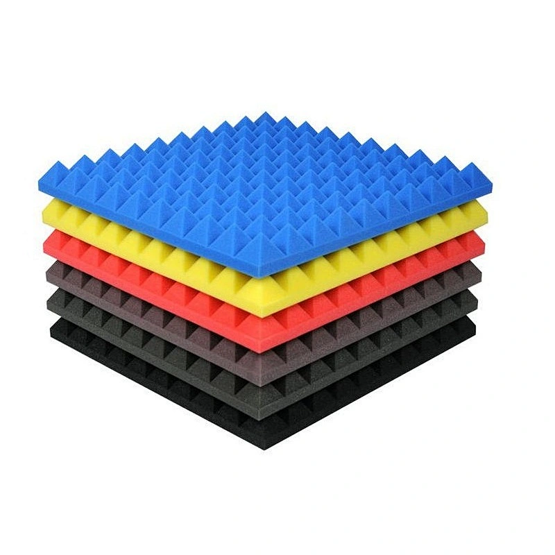 Blue color Acoustic Pyramid Foam Panels 4x8 Sound Insulation acoustic panel colored acoustic foam