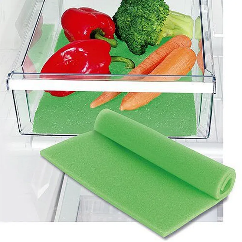 Washable Fridge Drawer Bin Food Fruit Salad Veggies Fresh Saver Liner Mat