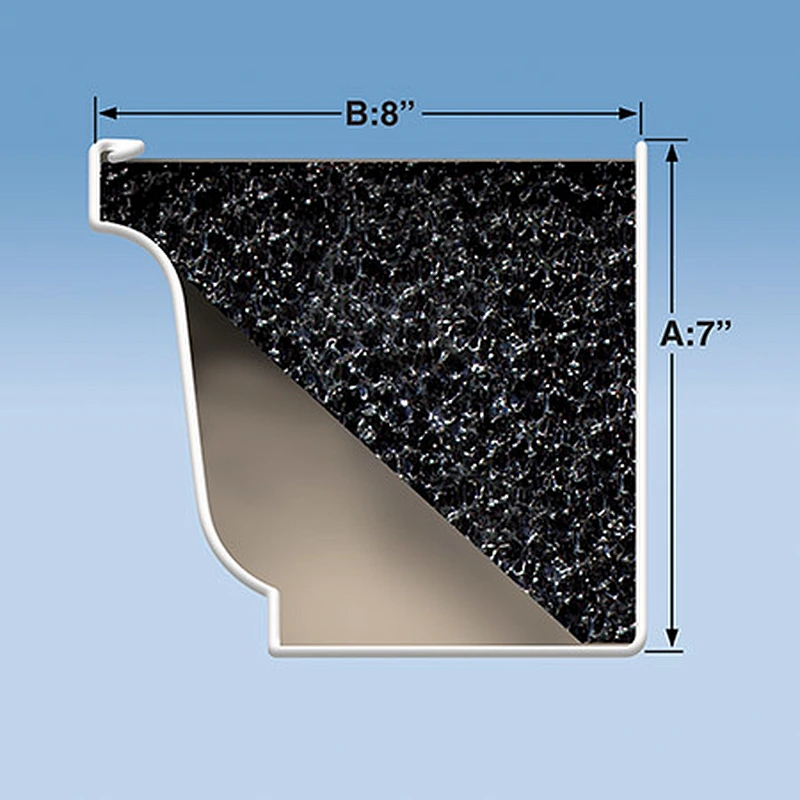Anti-UV Roof leaf gutter guard wedge protection sponge silicone reticulated reticulation rain gutter filter foam