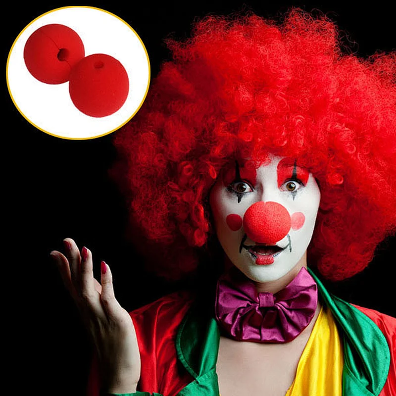 Color customizable party sponge circus clown nose cheap red foam clown nose