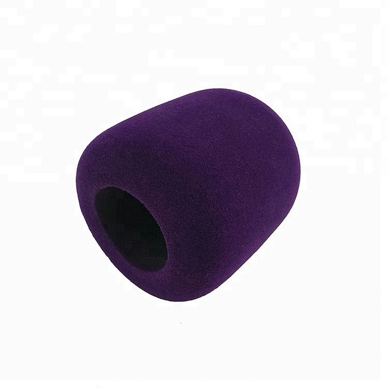 OEM PurpleCustom Broadcast Microphone Windscreen Foam Cover and Mic Flag Kit Set