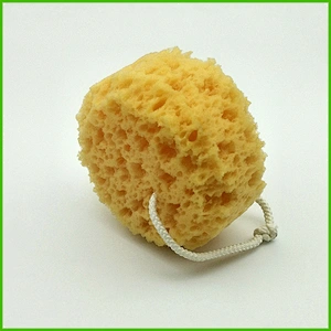 wholesale custom child foam coral bath sponge yellow baby bath sponge Seaweed Bath Sponge for kids