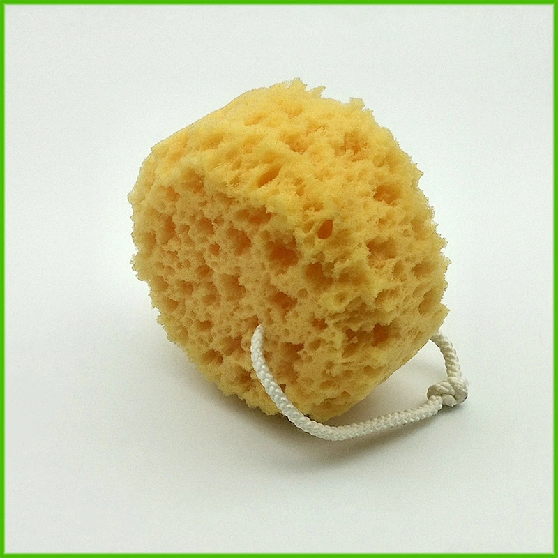 wholesale custom child foam coral bath sponge yellow baby bath sponge Seaweed Bath Sponge for kids