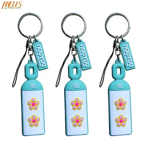 Wholesale Custom 2D PVC Rubber Keychain Zip puller Rubber Keychain