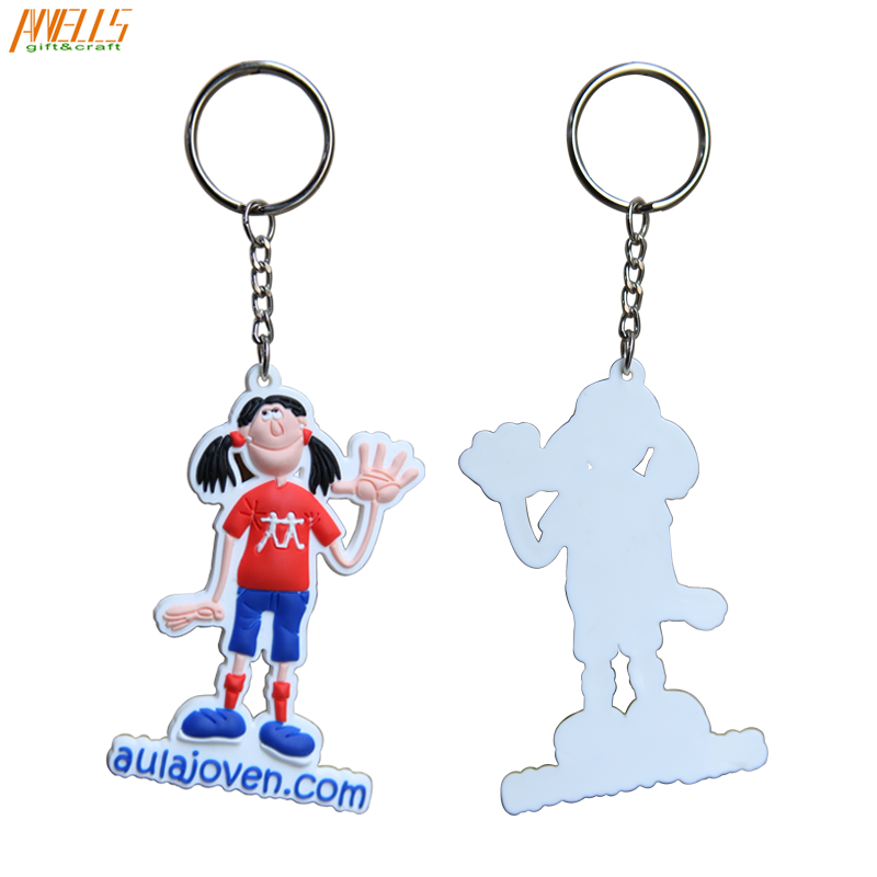 High Quality Wholesale 3D Logo Embossed Soft PVC Rubber Custom Design PVC Keychain