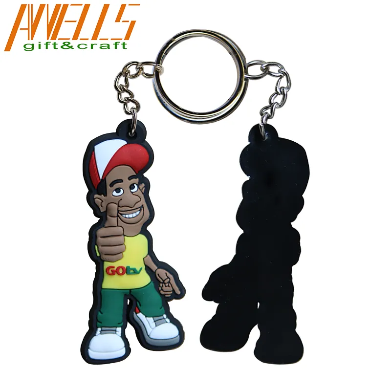 Manufacturing Flexible Customized 3D Soft PVC Keychain Promote Your Business