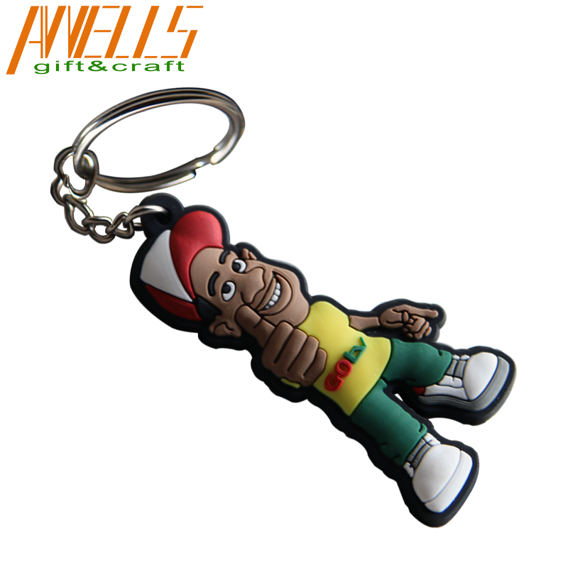 Manufacturing Flexible Customized 3D Soft PVC Keychain Promote Your Business