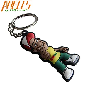 Manufacturing Flexible Customized 3D Soft PVC Keychain Promote Your Business