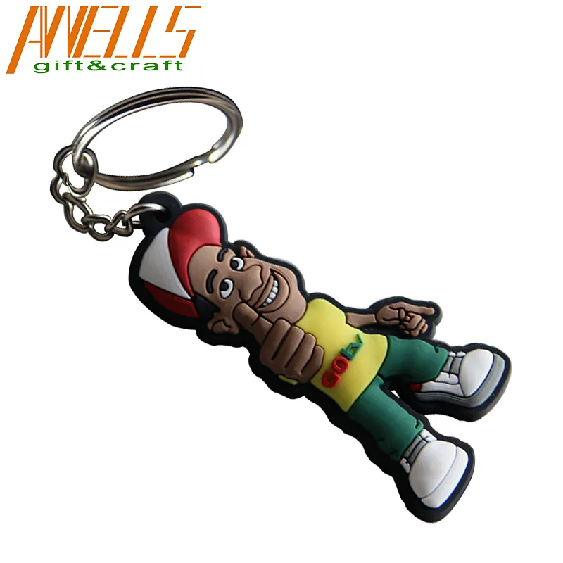Manufacturing Flexible Customized 3D Soft PVC Keychain Promote Your Business