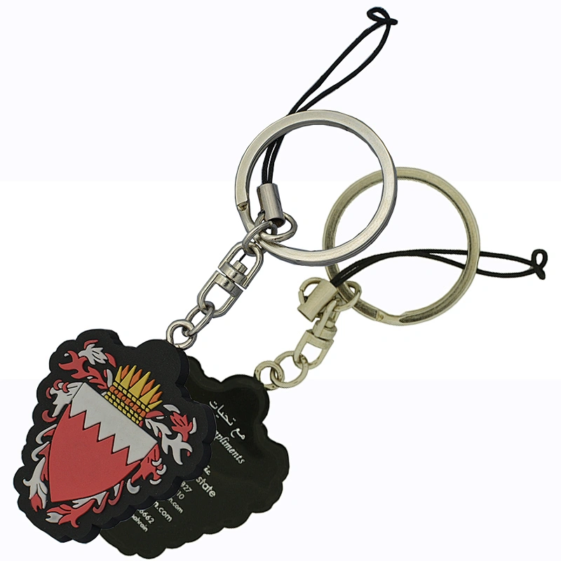 Custom 2D Logo Keychain Soft PVC Rubber Plastic Keychain