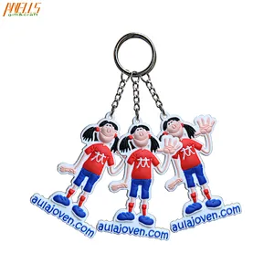 High Quality Wholesale 3D Logo Embossed Soft PVC Rubber Custom Design PVC Keychain